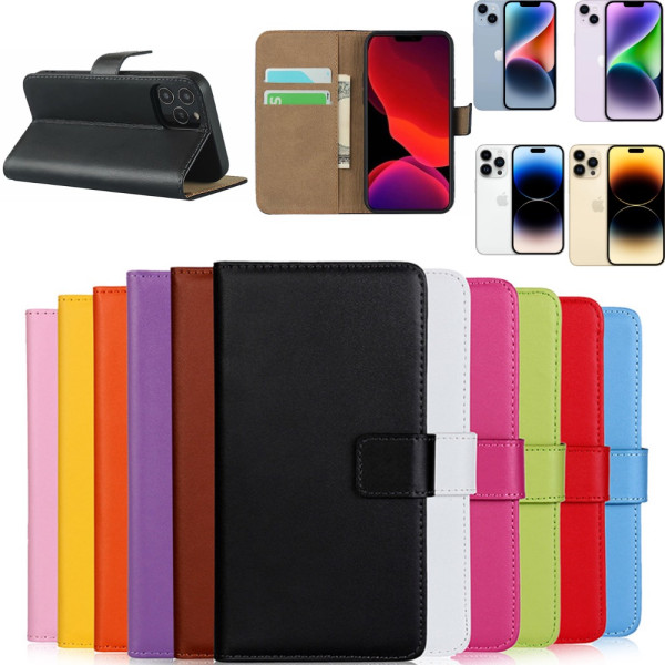 iPhone 14 Pro/ProMax/Plus skal plånboksfodral korthållare - Brun Iphone 14 Pro Max