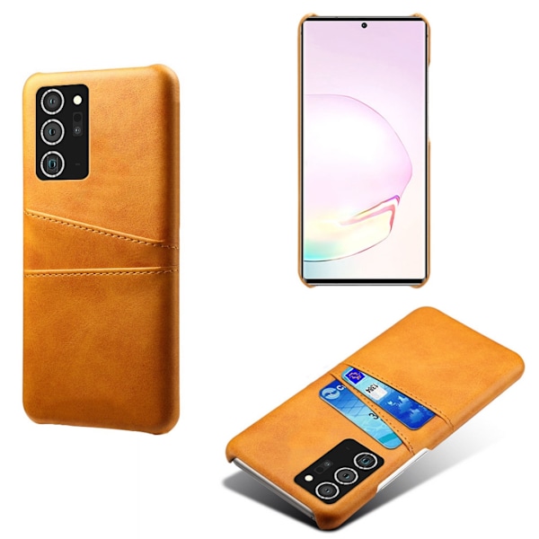Samsung Note20 Ultra skal etui beskyttelse læder kort kredit visa - Sort Note20 Ultra