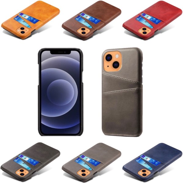 Kortholder til iPhone 13 - Mobilcover med plads til oplader og høretelefoner Sort iPhone 13