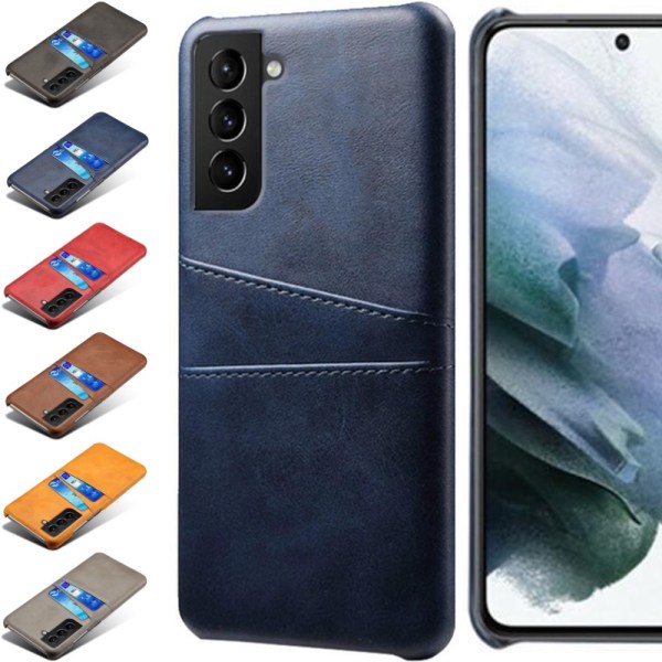 Kortholder Samsung S21 FE cover mobilskal hul til oplader og høretelefoner - Sort Galaxy S21 FE