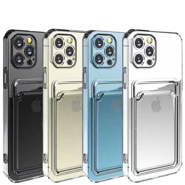 Iphone 14/13/12/11/XS/XR/SE/8/7/6 skal korthållare fodral slot - Transparent Iphone 8+ / Iphone 8 Plus