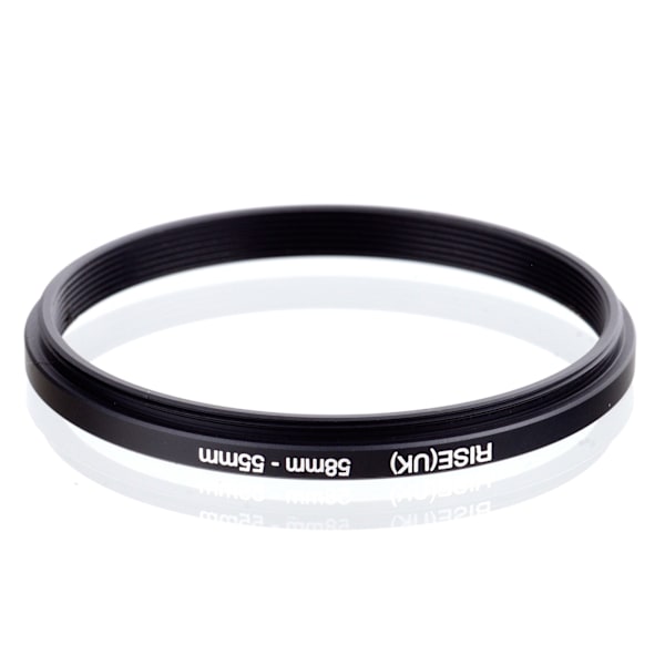 58 - 55 mm adapterring / step-down ring svart