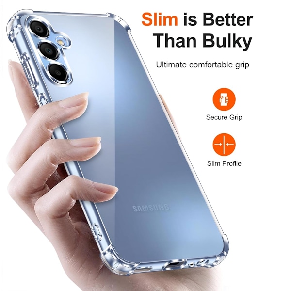 Army V3 Samsung Galaxy A15/A16/A55 skal etui - TRANSPARENT SAMSUNG A55