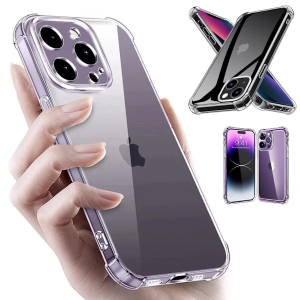 Army V3 Iphone 15 Pro/ProMax/Plus skal etui skærmbeskyttelse - VÆLG: TRANSPARENT IPHONE 15
