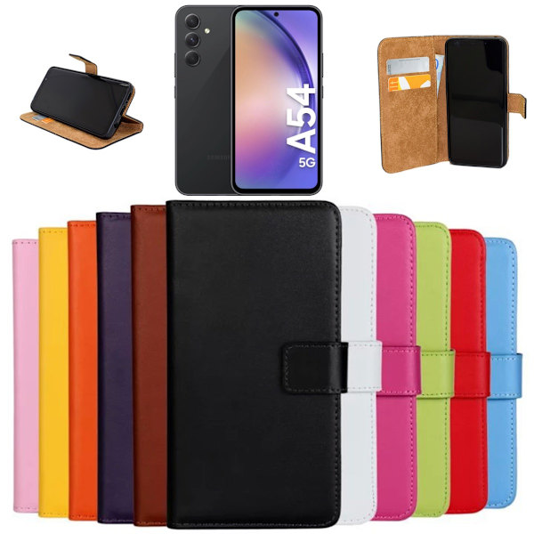 Samsung Galaxy A54 pung etui mobilcover - VÆLG: Blå