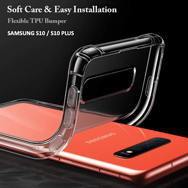 Samsung S21/S20/S10/S9/S8/S7 FE/Ultra/Plus -kuori - Transparent S21+ / S21 Plus Samsung Galaxy