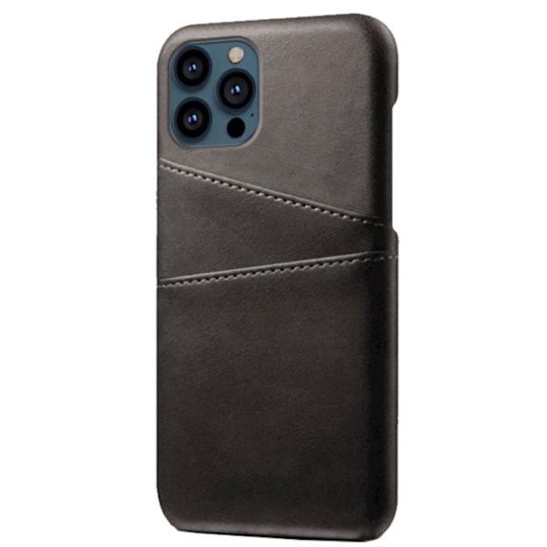 Kortholder til iPhone 14 Pro Max - Skal med plads til kort og oplader Black iPhone 14 Pro Max