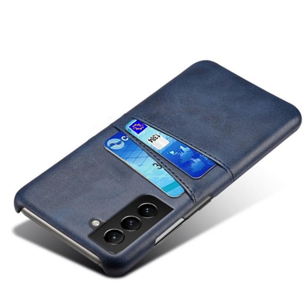 Korthållare Samsung S21 FE skal mobilskal hål laddare hörlurar - Blå Galaxy S21 FE