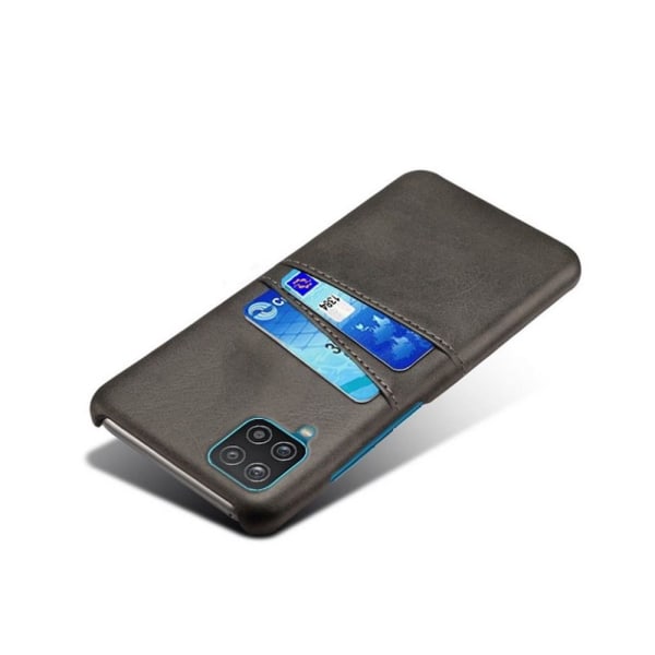 Korthållare Samsung A12 skal mobilskal hål åt laddare hörlurar - Svart Samsung Galaxy A12