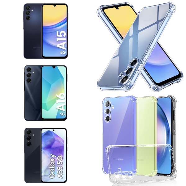 Army V3 Samsung Galaxy A15/A16/A55 -kuori TRANSPARENT SAMSUNG A16