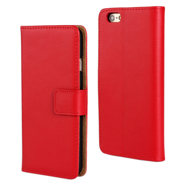 Iphone 6/6s/6+/6s+/7/7+/8/8+ plånbok skal fodral - Röd Iphone 6+/6s+