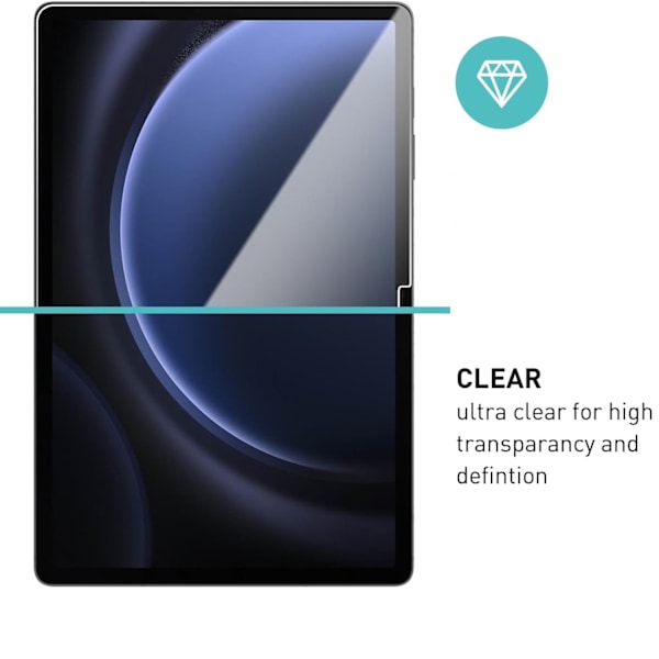 Samsung Galaxy Tab S9 FE+ Plus -näytönsuoja karkaistu lasi 9H läpinäkyvä  