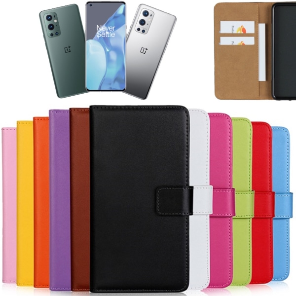 OnePlus 9 Pro plånboksfodral plånbok fodral skal kort cerise - Cerise Oneplus 9 Pro