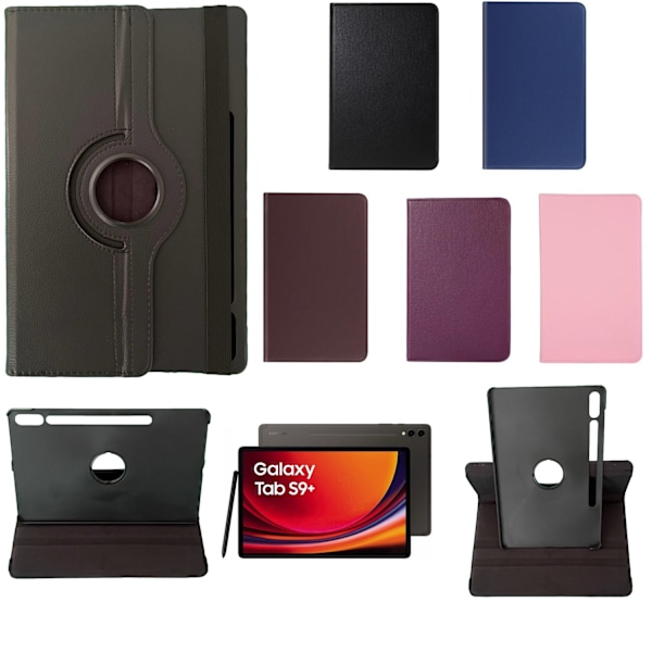 360 etui Samsung Galaxy Tab S9+ skærmbeskytter cover blå - Blå Blå