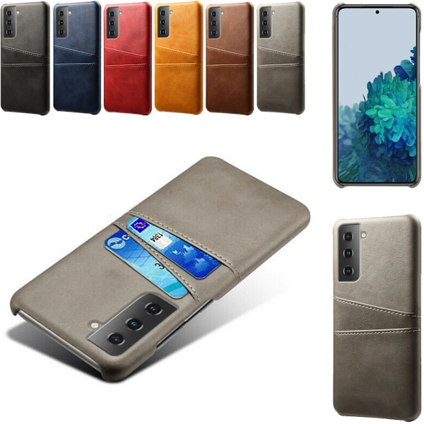 Samsung S21 Enterprise Edition cover etui beskyttelse kort vis - Lysebrun / beige S21 Enterprise Edition