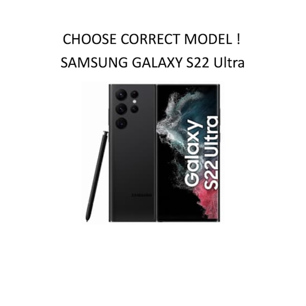 Samsung Galaxy S22 Ultra fodral plånboksfodral skal - VÄLJ: SVART SAMSUNG S22 ULTRA 5G