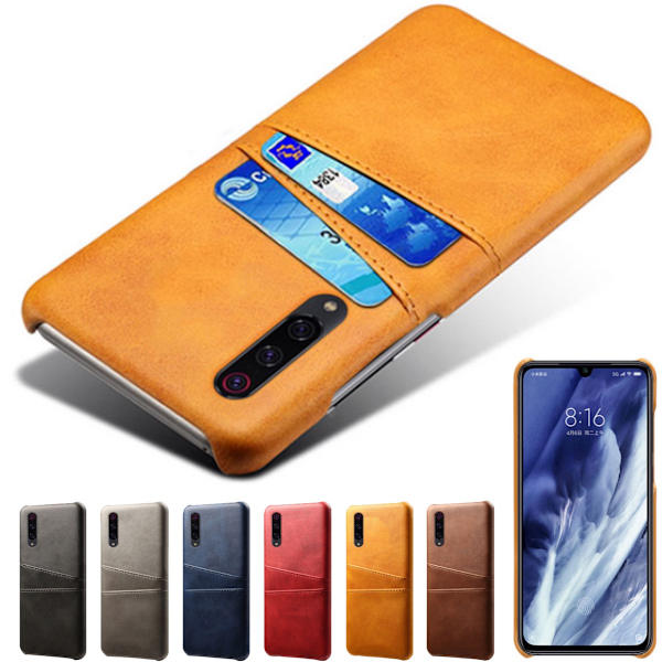 Samsung Galaxy A50 etui cover beskyttelse læder kort vis amex - Sort A50
