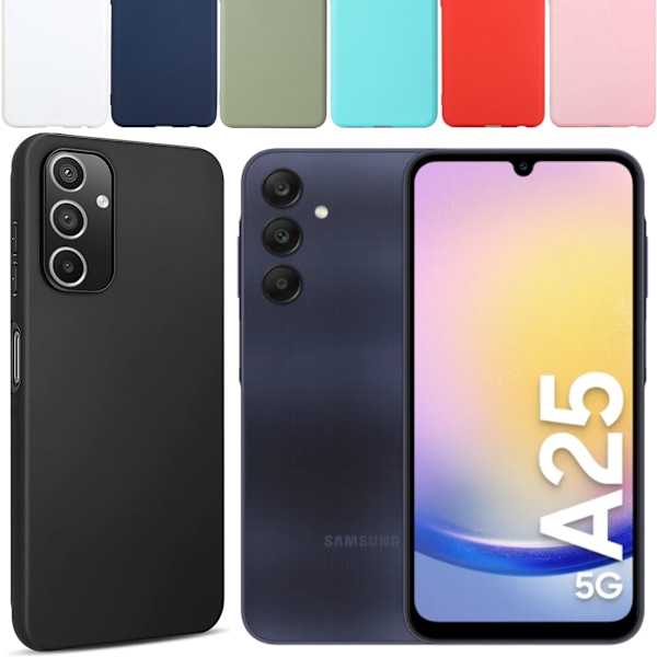 Samsung Galaxy A25 skal mobilskal silikon /  TPU - VÄLJ: GRÖN Samsung A25