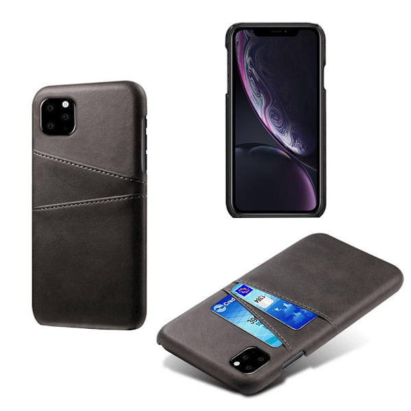 Iphone 12 Pro Max suojakotelo nahka kortti pidike amex - Punainen iPhone 12 Pro Max