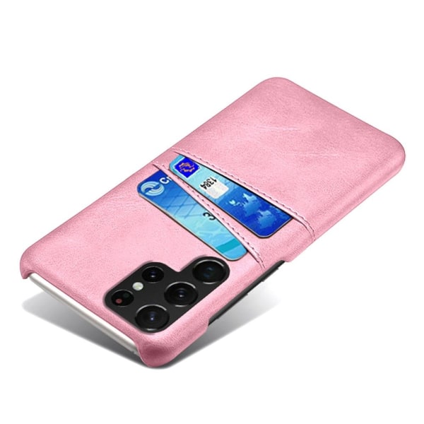Korttiteline Samsung S23 Ultra -suojus mobiilisuojus laturikuulokkeissa - Pink Samsung Galaxy S23 Ultra