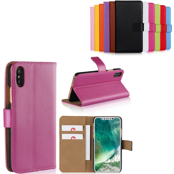 iPhone X/XS plånboksfodral plånbok fodral skal skydd cerise - Cerise iPhone X/XS