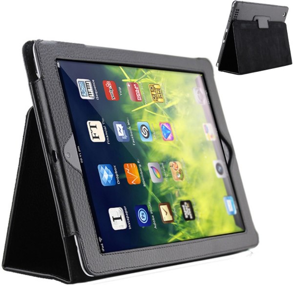 iPad 2 / Ipad 3 / Ipad 4 kotelo - Musta Ipad 2/3/4 vuodelta 2011/2012 ei Air