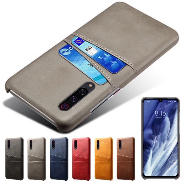 Samsung Galaxy A50 etui cover beskyttelse læder kort vis amex - Sort A50