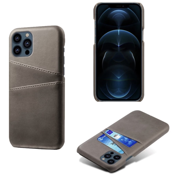 Kortholder Iphone 13 Pro Cover Mobiltelefon Taske Holder Oplader Hovedtelefoner - Brun iPhone 13 Pro