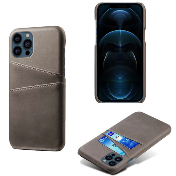 Kortholder til iPhone 13 Pro - Etui med plads til kort og kontanter Sort iPhone 13 Pro