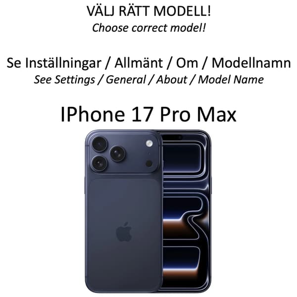 1SWEDEN skal korthållare för iPhone 17 Pro Max - mobilskal blå BLÅ Iphone 17 Pro Max