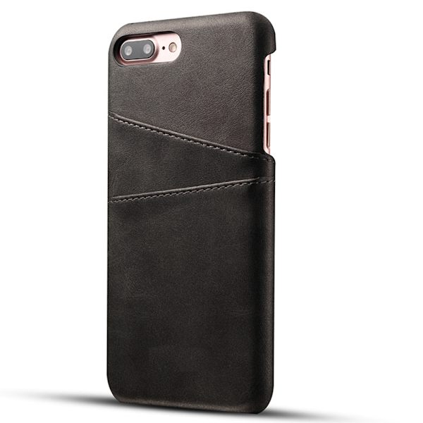 Iphone 7 Plus 8 Plus + beskyttende etui cover kort visum mastercard - Sort iPhone 7+/8+