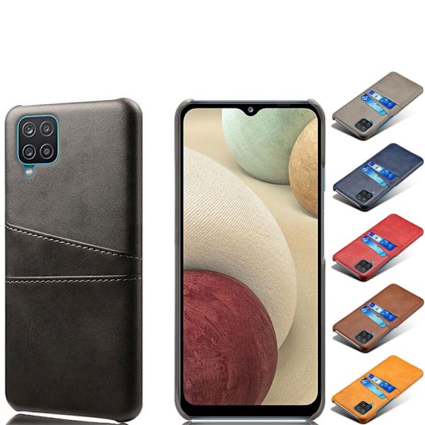 Kortholder Samsung A12 cover mobilcover hul til oplader hovedtelefoner - Sort Samsung Galaxy A12