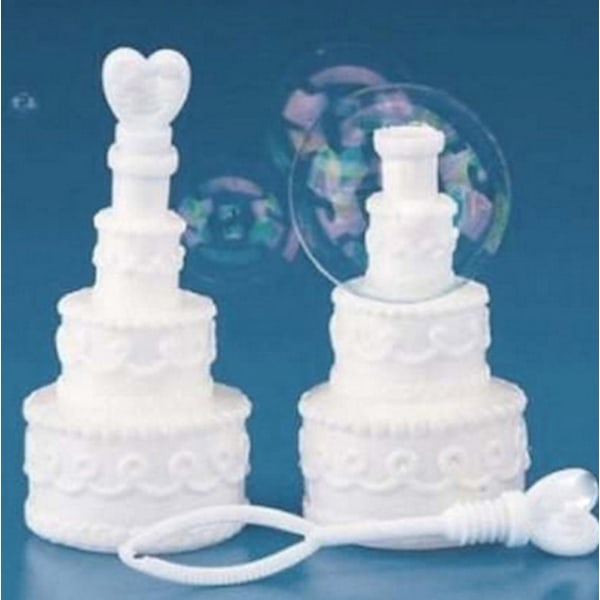 4 pack såpbubbleflaskor bröllop dekoration Vit