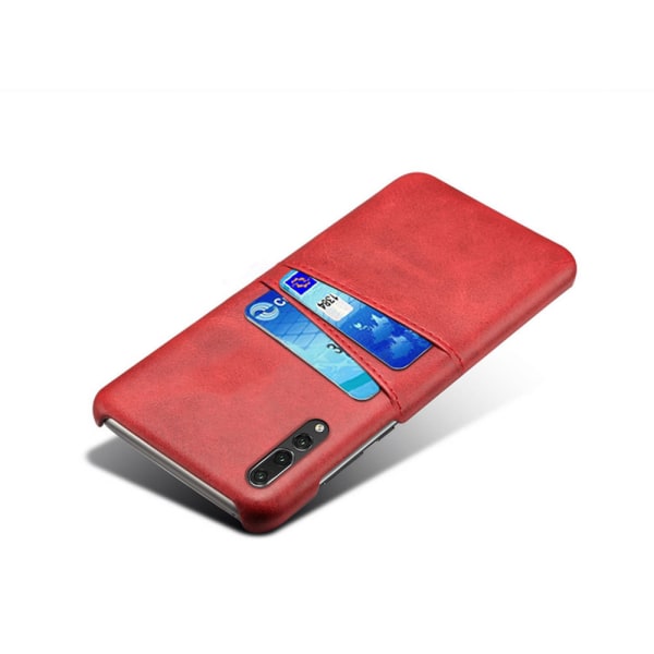 Huawei P20 Pro skal korthållare - Röd
