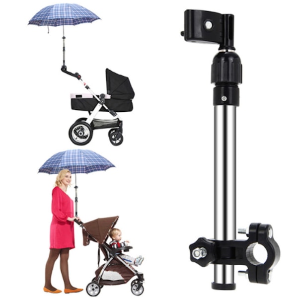 Paraplyhållare till barnvagn golfvagn promenad regnskydd hållare silver  ff60 | Silver | plast och stål | Fyndiq