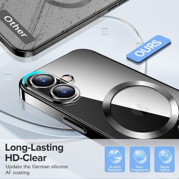 iPhone 17 skal MagSafe Transparent / svart Iphone 17