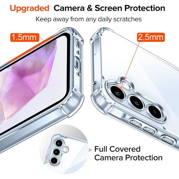 Samsung Galaxy A35 skal fodral Army V3 - Transparent Samsung A35