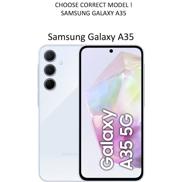 Samsung Galaxy A35 skal fodral Army V3 - Transparent Samsung A35