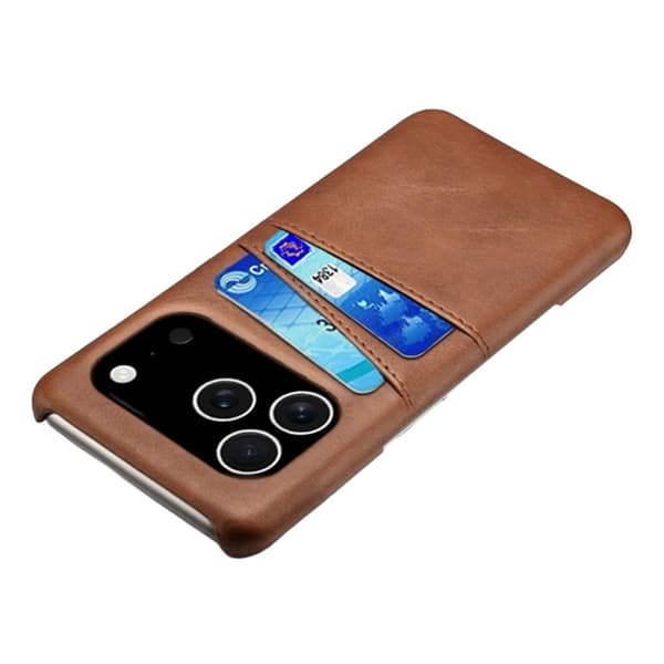 1SWEDEN korttikotelo Iphone 17 Pro Max kuorelle - Brown iPhone 17 Pro Max