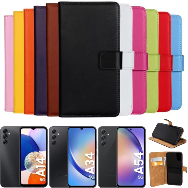 Samsung Galaxy A14/A34/A54 pung pung etui kortholder - Orange SAMSUNG A14 4G/5G