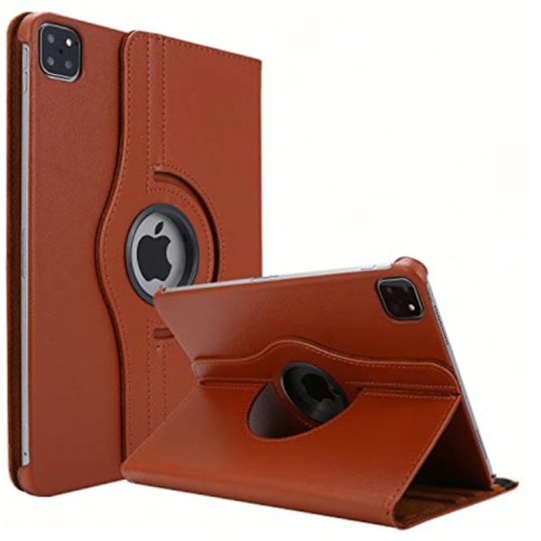 Beskyttelse 360° rotation iPad Pro 12.9 2018/2020 gen 3/4 etui - Brun iPad Pro 12.9 gen 3/4 2018/2020