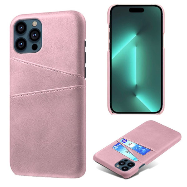 Kortholder til iPhone 15 Pro Max - Etui med plads til kort Grå iPhone 15 Pro Max