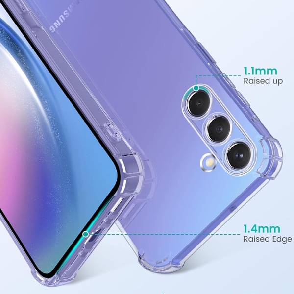 Army V3 Samsung Galaxy A15/A16/A55 skal etui - TRANSPARENT SAMSUNG A55