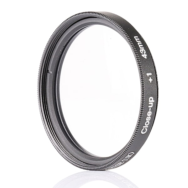43mm +1 close up- / makro- / närbildsfilter svart