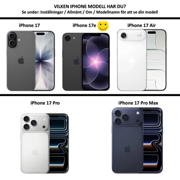 1SWEDEN iPhone 17e/16e skal mobilskal 2 kort baksida - Rosa