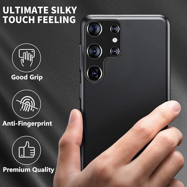 Samsung Galaxy S23 Ultra cover mobiltelefon cover silikone / TPU - VÆLG BLACK  