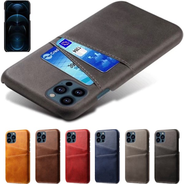 iPhone 13 Pro skal kortholder - Brown