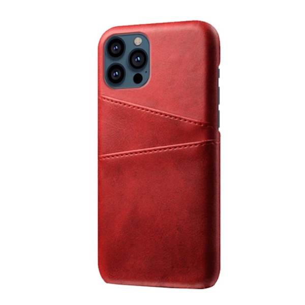 Kortholder til iPhone 14 Pro Max - Skal med plads til kort og opladerudskæring Red iPhone 14 Pro Max