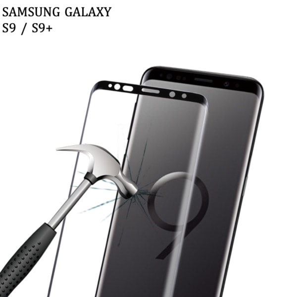 Näytönsuoja Samsung S21 / S21 + / S9 / S9 + / S8 / S8 + / S7 Edge kansi Galaxy - Transparent med svart ram SAMSUNG S9 PLUS
