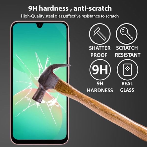 2-Pack Samsung Galaxy A26 Skärmskydd Härdat Glas Premium transparent